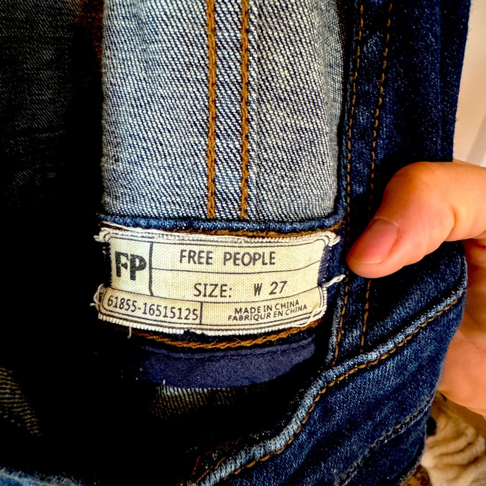 Free People Dark Blue Denim Jumpsuit - Picture 3 of 12